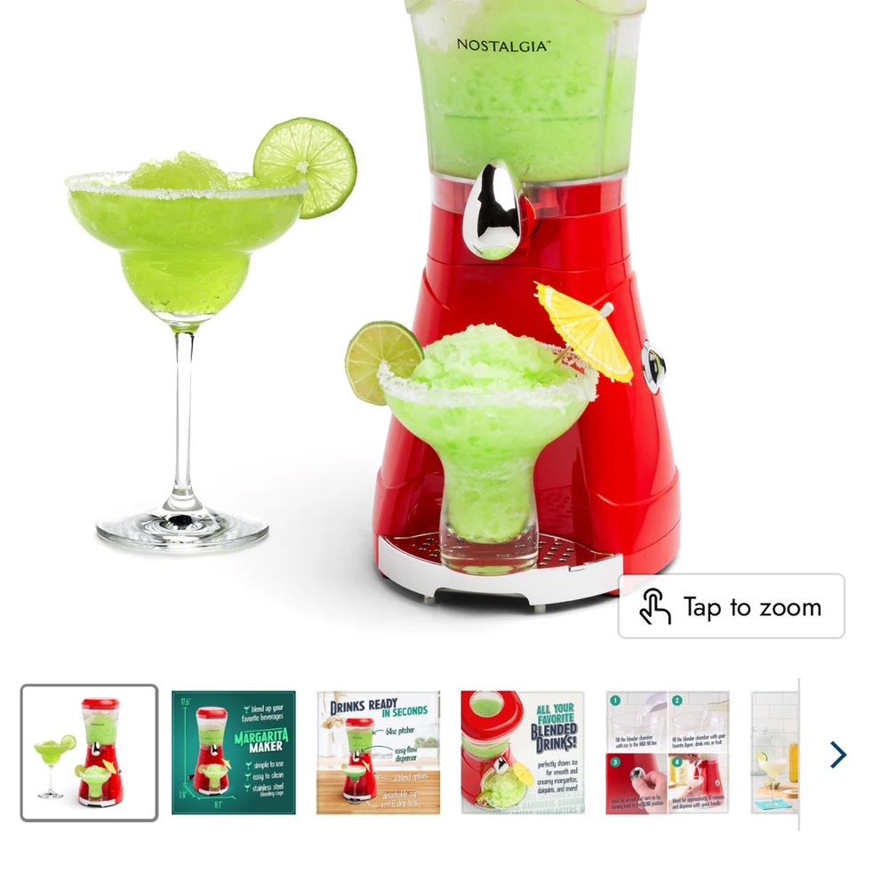 Nostalgia 64oz Red Margarita/Slushie Maker
